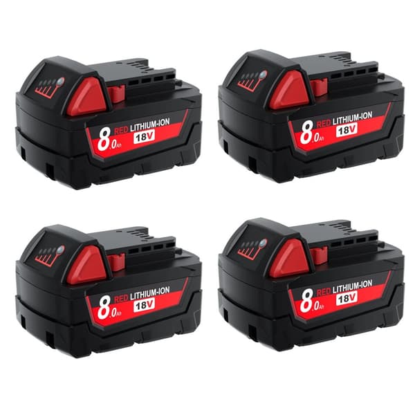 Batteripakke, 8000mAh, CE-certificeret,4Pcs 8000mAh