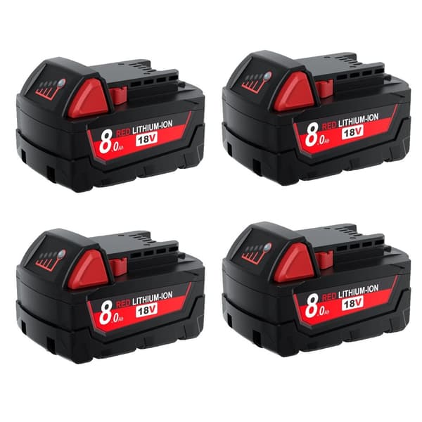 Batteripakke, 8000mAh, CE-certificeret,4Pcs 8000mAh