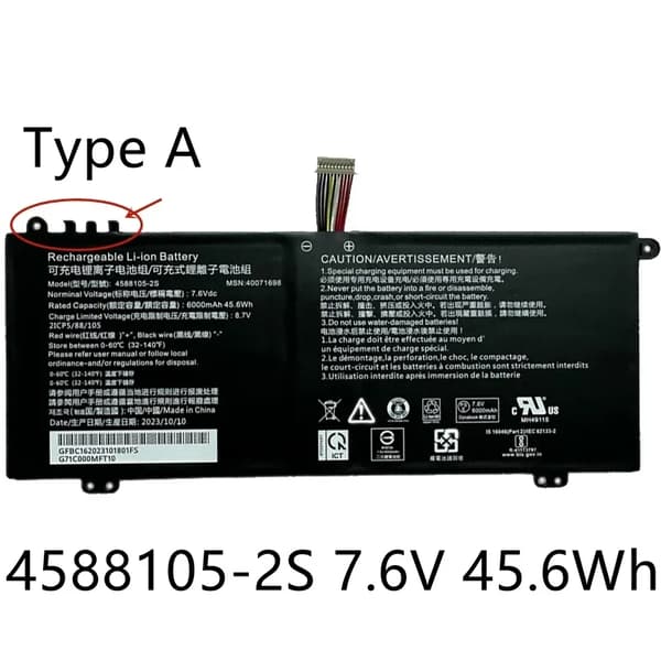 4588105 Akku, Korkea Kapasiteetti 5920mAh, CE-sertifioitu,4588106-2S A-a