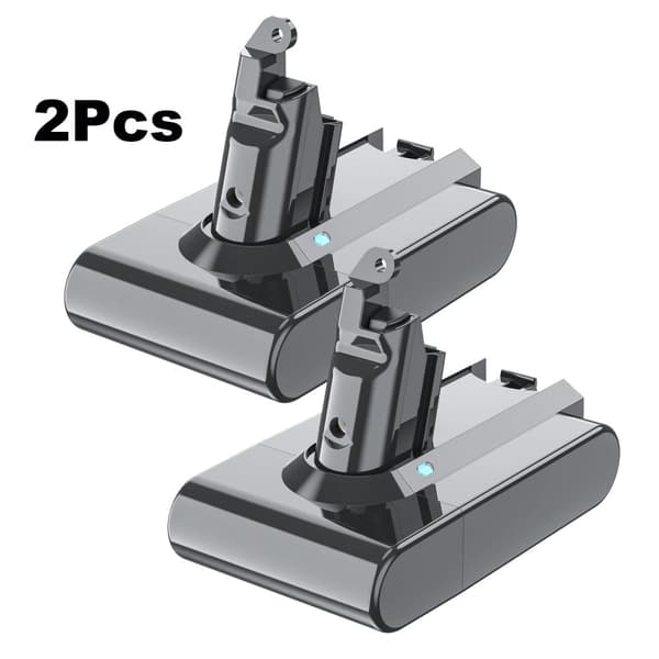 Ersättningsbatteri, 21,6V spänning, 6000mAh kapacitet,2Pcs 6.0Ah Batteri