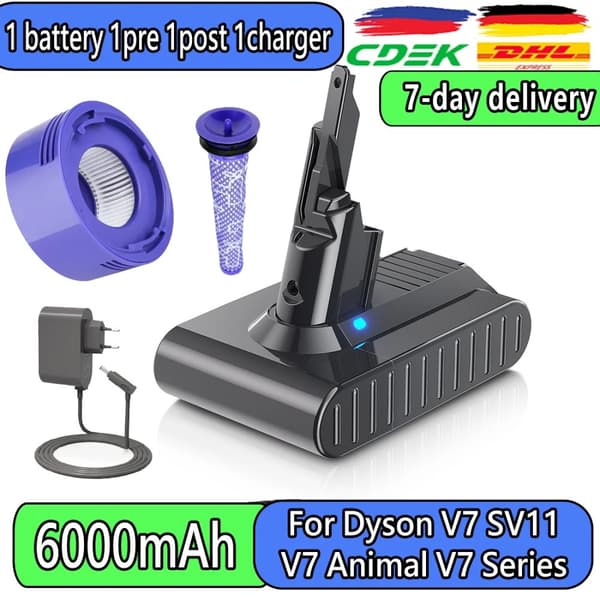 Ersättningsbatteri för V7-serien, 6000mAh kapacitet, kompatibelt med SV11,6000mAh Set 5
