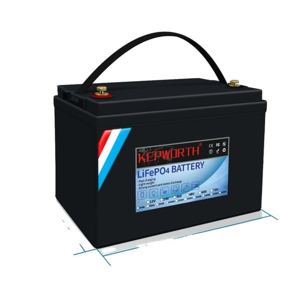 LiFePO4 Dybcyklusbatteri, 12V 100Ah kapacitet, maksimalt 6000 cykler,12V 100Ah