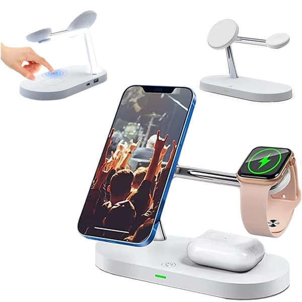3-i-1 QI induktiv laddare T268 för Apple iPhone/AirPods/Watch