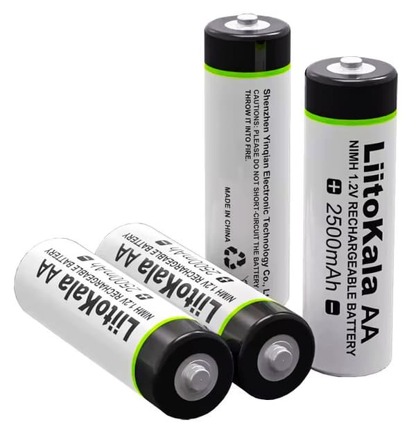 Genopladelige batterier LiitoKala AA R6 1,2V 2500mAh Ni-MH batterier 4 stk.