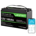 Miniatyrbillede 1 af 2: LiFePO4 Batteripakke, 1280Wh Energi, 4000+ Cyklusliv,LANPWR 12V 100AH, EU
