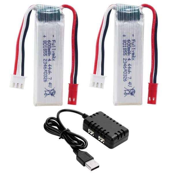 Li-Ion-batteri til XK A280 A160 A300, 600mAh kapacitet, kompakt størrelse,2 Batterier 1 Oplader