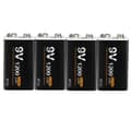 Miniatyrbillede 1 af 2: 9V genopladeligt batteri, 1200mAh kapacitet, USB-opladning,9V, 4 stk. batteri