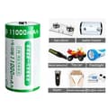 Miniatyrbillede 3 af 4: NI-MH genopladeligt batteri, 11000mAh kapacitet, 1.2V spænding,1,2V, D 11000mAh 1.2V 1stk