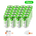Miniatyrbillede 2 af 2: PALO 14250 Lithiumbatteri, 1200mWh kapacitet, USB genopladelig,20STK