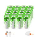 Miniatyrbillede 1 af 2: PALO 14250 Lithiumbatteri, 1200mWh kapacitet, USB genopladelig,20STK