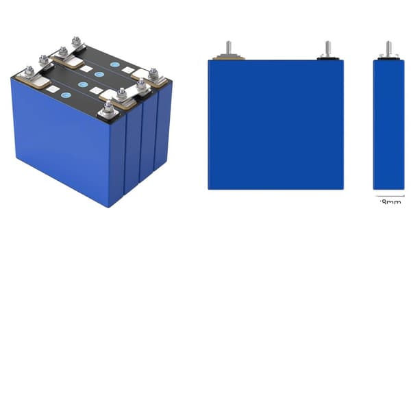 Lifepo4 Battericeller, 12V 280Ah Kapacitet, Lang Cykluslevetid,50Ah-4stk