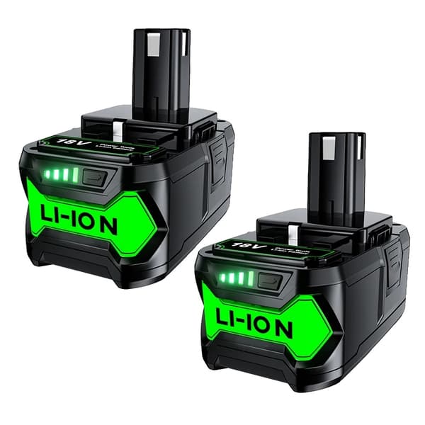 Ryobi 18V Ersättningsbatteri, Finns i 6000mAh och 9000mAh, Li-ion Teknik,2ST 6.0Ah
