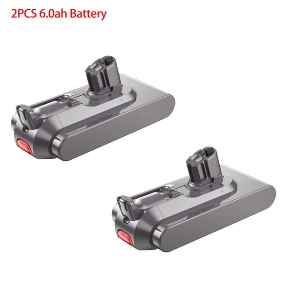 V11 Batteriudskiftning, 6000mAh Kapacitet, Enkel Installation,2STK 6.0