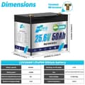 Miniatyrbillede 2 af 2: LiFePO4-batteri, 12V 30AH 384Wh, 24V 50AH 1280Wh,24V 50AH 1280Wh
