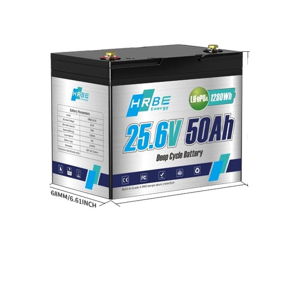 LiFePO4-batteri, 12V 30AH 384Wh, 24V 50AH 1280Wh,24V 50AH 1280Wh