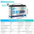 Miniatyrbillede 2 af 2: LiFePO4-batteri, 12V 30AH 384Wh, 24V 50AH 1280Wh,12V 30AH 384Wh