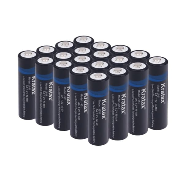 Ni-MH AA ladattavat akut, 2500mAh kapasiteetti, CE FCC RoHS -sertifioitu,20 PC AA, 1,2V