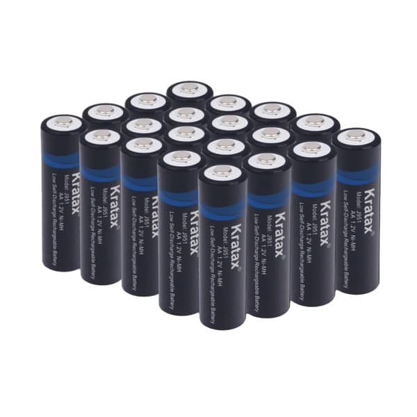 Ni-MH AA ladattavat akut, 2500mAh kapasiteetti, CE FCC RoHS -sertifioitu,20 PC AA, 1,2V