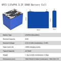 Miniatyrbillede 2 af 2: LiFePO4-batteri, 52Ah kapacitet, 3000+ opladningscyklusser,4STK 3.2V 50AH