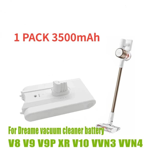 Ersättningsbatteri för Dreame Dammsugare, 3500/4000mAh kapacitet, kompatibelt med V8 V9 V9P XR V10 VVN3 VVN4,1 PACK 3500mAh