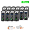 Miniatyrbillede 2 af 2: Genopladeligt CR123A-batteri, 2550mWh kapacitet, alsidigt til lommelygter,28 stk 16340 batteri