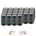 Miniatyrbillede 1 af 2: Genopladeligt CR123A-batteri, 2550mWh kapacitet, alsidigt til lommelygter,28 stk 16340 batteri