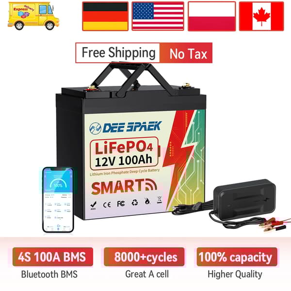 LiFePO4-batteri, 12V 100Ah kapacitet, holdbar cyklusliv,12V 100AH L229