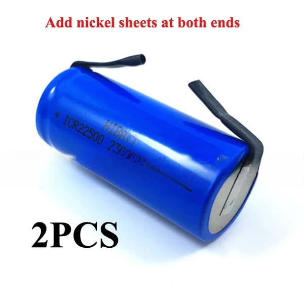 Genopladeligt Li-ion batteri, 2300mAh kapacitet, 3.7V spænding,nikkelplader 2PCS-a