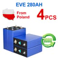 Miniatyrbillede 2 af 2: LiFePO4-batteri, 280AH kapacitet, 8000 cyklusser,4STK 280K 12V