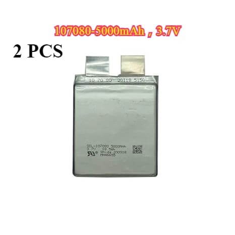 Ladattava Li-Polymer-akku, 3.7V jännite, 5300mAh kapasiteetti,107080-5000mAh 3,7V