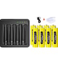 Miniatyrbillede 1 af 2: 1.5V AA Genopladeligt Lithiumbatteri Sæt, Hurtig Opladning, 3400mWh Kapacitet,L155Lader 8Batteri