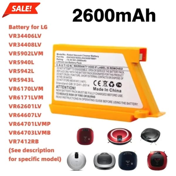 Batteri, Spænding 14.4V, Type Li-Ion,2600mAh