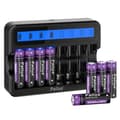 Miniatyrbillede 2 af 2: 3000mWh Li-Ion AA genopladeligt batteri, 1,5V udgang, 1500 opladningscykler,8 stk batteri SÆT, 1,5V