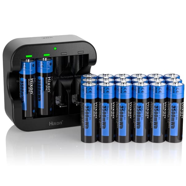 Hixon Li-Ion genopladelige AA-batterier, 3500mWh kapacitet, hurtig opladning 1,5V,20PC Batteri SÆT, 1,5V