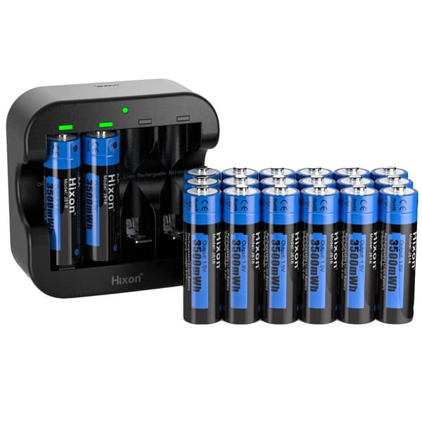 Hixon Li-Ion genopladelige AA-batterier, 3500mWh kapacitet, hurtig opladning 1,5V,20PC Batteri SÆT, 1,5V