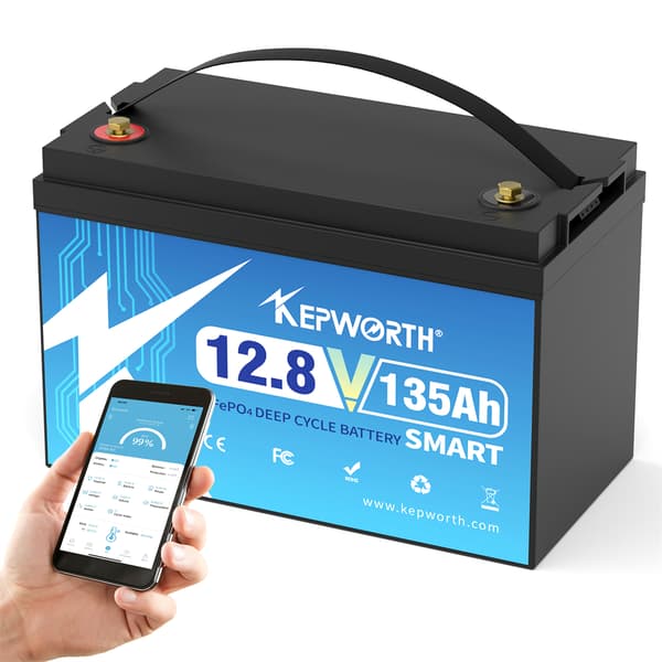 12V 135AH Lithiumbatteri, Bluetooth BMS, Bredt driftstemperaturområde,12V 135AH Bluetooth