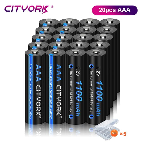 AAA genopladelige batterier, 1100mAh kapacitet, 20 stk. sæt,20PCS AAA
