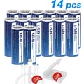 Miniatyrbillede 2 af 2: PALO USB genopladelige batterier, 1,5V lithium, 2800mWh kapacitet,14 stk