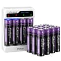 Miniatyrbillede 1 af 2: Li-Ion genopladelige batterier, 3000mWh kapacitet, 2000mA kontinuerlig afladning,1.5V, 16stk Batteri SÆT