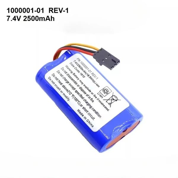 Erstatnings genopladeligt batteri, 2500mAh kapacitet, 7.4V spænding, kompatibelt med udstyr,Blå 1Pcs Batteri