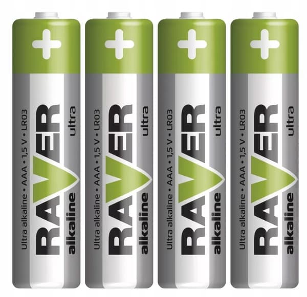 Alkaliske batterier 1,5V LR6 AAA Raver sæt med 4
