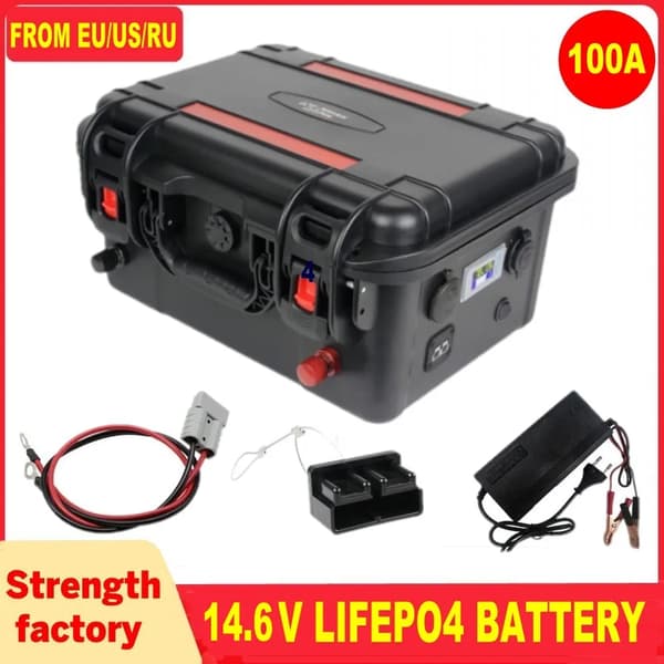 12V LifePO4 Batteripakke, 100AH Kapacitet, Letvægtsdesign,12V, 12V HS100AH LIFEPO4