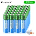 Miniatyrbillede 2 af 2: PALO 3000mAh AA USB Genopladeligt Batteri, Praktisk USB Opladning, Multi-Pack Muligheder,20 stk, 1,5V