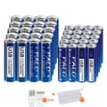 Miniatyrbillede 1 af 2: USB-genopladelige AA+AAA-batterier, høj kapacitet 3600mWh/1110mWh, lang cykluslevetid,20AA og 20AAA