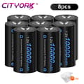 Miniatyrbillede 2 af 2: Genopladeligt D-størrelse batteri, høj kapacitet, NI-MH teknologi, 8PCS D Batteri