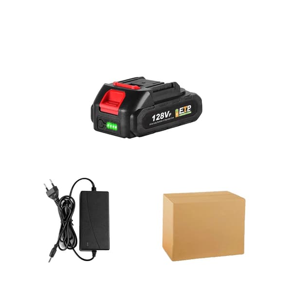 Uppladdningsbart litiumbatteri, 15000mAh kapacitet, EU-kontakt, 1x128VF-1 Laddare, 18V