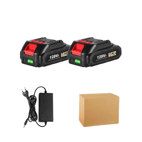 Genopladeligt Lithium Batteri, 15000mAh Kapacitet, EU Stik, 2x128VF-1 Oplader, 18V