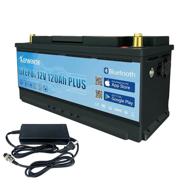 LiFePO4 Lithiumbatteri, 12V 120Ah, Bluetooth-funktionalitet,12V 120Ah Bluetooth