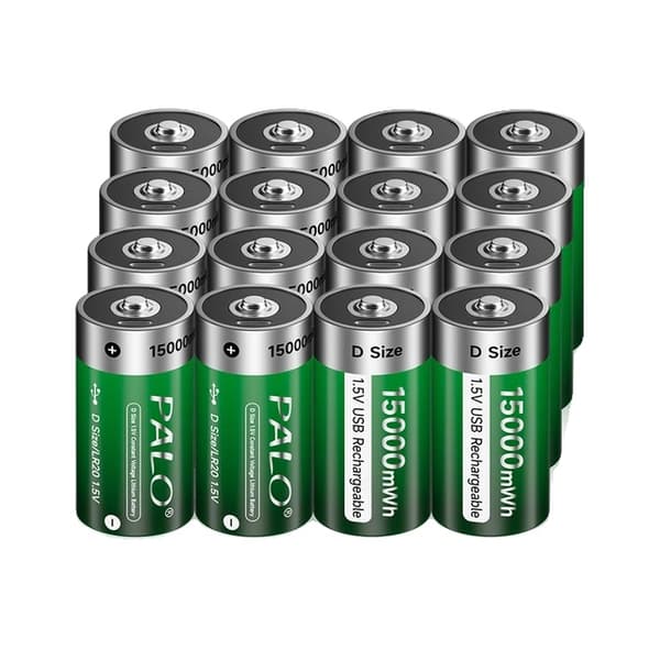 Genopladeligt Lithium-ion Batteri, USB Opladning, Egnet til Gas Komfur/Vandvarmer, 16PCS batteri