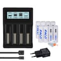 Miniatyrbillede 1 af 2: Genopladeligt batteri, 37V kapacitet, 4 slots oplader, 8 stk og oplader